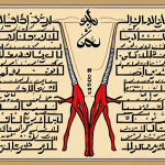 **Image:** An intricate, visually appealing infographic showcasing the triliteral root system in Arabic verbs, highlighting how the root كتب (k-t-b) branches into words like كتاب (kitāb), مكتب (maktab), and كاتب (kātib). The design should evoke a "secret code" being deciphered. Include French-style calligraphy elements for visual appeal.
