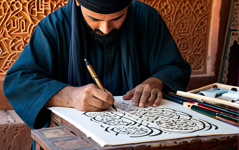 **
"A calligrapher in a workshop in Marrakech, carefully drawing Arabic numerals with a traditional pen and ink. Fully clothed, modest attire, surrounded by art supplies and examples of calligraphy. Warm, natural lighting. Safe for work, appropriate content, professional, perfect anatomy, natural proportions, high quality."
**