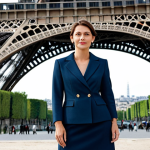 아랍어 이메일 작성법 - **

"A confident French businesswoman in a stylish, fully clothed professional dress, standing in fr...
